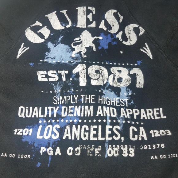 Guess Boys Black Zip Front Sweater - Picture 7 of 8